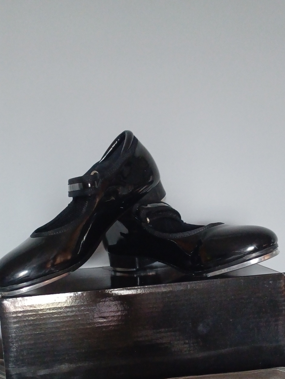 Linodes Children's Tap Dance Shoes, Black, Size 13.5